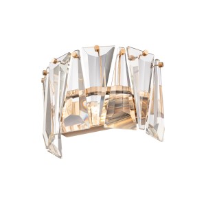 Lampa ścienna kinkiet Puntes MOD043WL-01G Maytoni E14x60W Metal/Kryształ Złoto/Przezroczysty