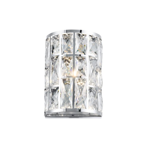 Lampa ścienna kinkiet Gelid MOD184-WL-01-CH Maytoni E27x60W Metal/Kryształ Chrom/Przezroczysty