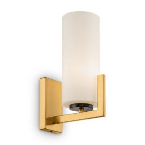 Lampa ścienna kinkiet Fortano MOD089WL-01BS Maytoni E27x40W Metal/Szkło Czerń i mosiądz/Biały