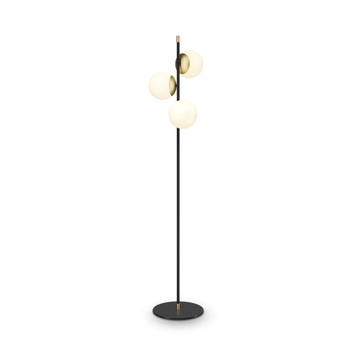Lampa stojąca podłogowa Nostalgia MOD048FL-03G Maytoni E14x40W Metal/Szkło Czerń ze złotem/Biały