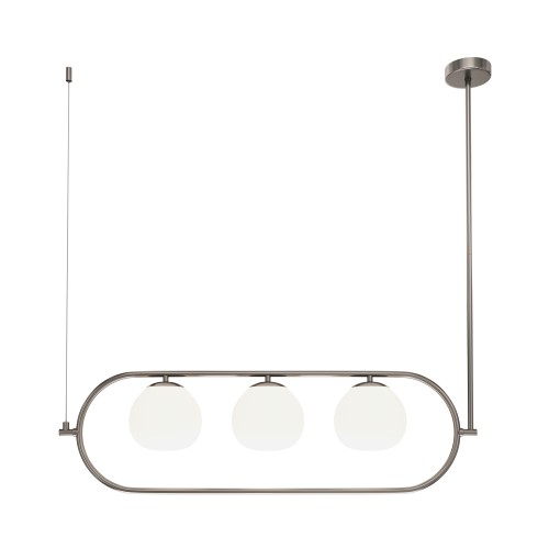 Lampa wisząca Erich MOD221PL-03N Maytoni E14x40W Metal/Szkło Nikiel/Biały