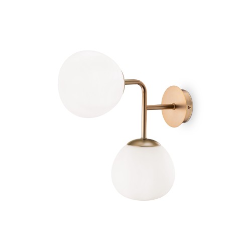 Lampa ścienna kinkiet Erich MOD221WL-02G Maytoni E14x40W Metal/Szkło Złoto/Biały