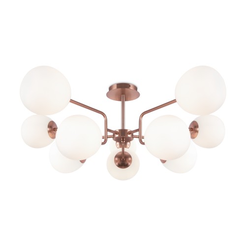 Lampa wisząca Erich MOD221PL-10G Maytoni E14x40W Metal/Szkło Mosiądz/Biały