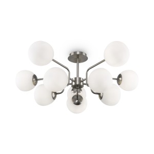 Lampa wisząca Erich MOD221PL-10N Maytoni E14x40W Metal/Szkło Nikiel/Biały