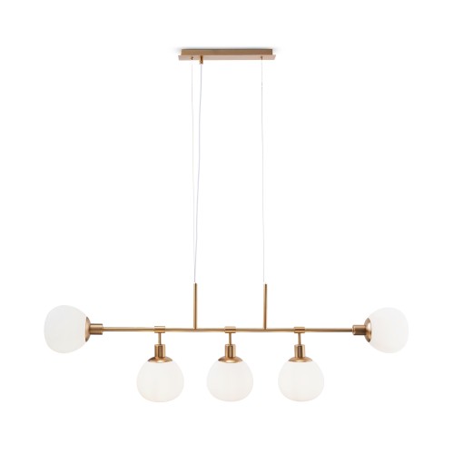Lampa wisząca Erich MOD221-PL-05-G Maytoni E14x40W Metal/Szkło Mosiądz/Biały