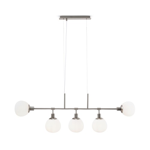 Lampa wisząca Erich MOD221-PL-05-N Maytoni E14x40W Metal/Szkło Nikiel/Biały