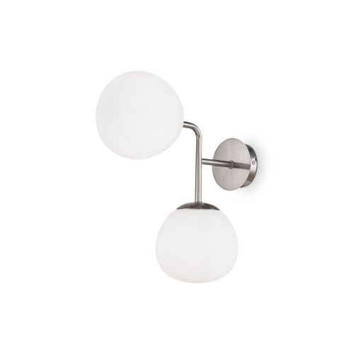 Lampa ścienna kinkiet Erich MOD221-WL-02-N Maytoni E14x40W Metal/Szkło Nikiel/Biały