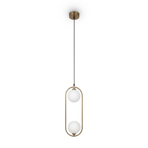 Lampa wisząca Ring MOD013PL-02BS1 Maytoni G9x25W Metal/Szkło Mosiądz/Biały