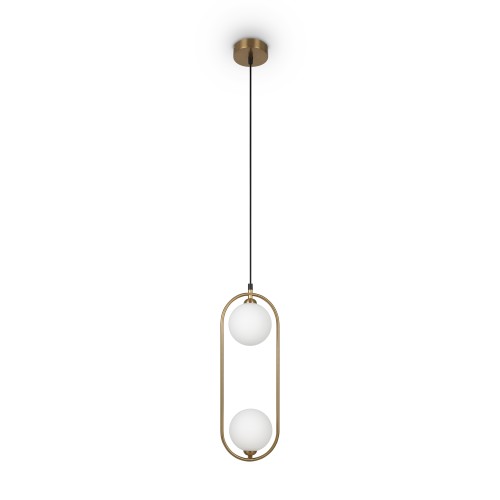 Lampa wisząca Ring MOD013PL-02BS1 Maytoni G9x25W Metal/Szkło Mosiądz/Biały