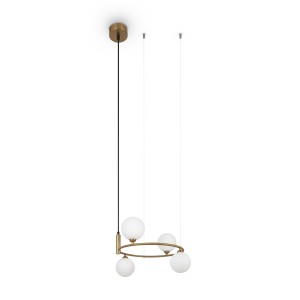 Lampa wisząca Ring MOD013PL-04BS1 Maytoni G9x25W Metal/Szkło Mosiądz/Biały