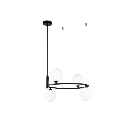 Lampa wisząca Ring MOD013PL-04B Maytoni G9x25W Metal/Szkło Czarny/Biały
