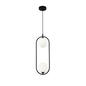 Lampa wisząca Ring MOD013PL-02B Maytoni G9x25W Metal/Szkło Czarny/Biały