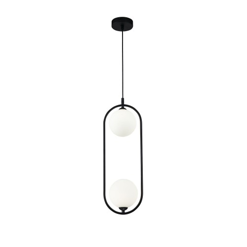 Lampa wisząca Ring MOD013PL-02B Maytoni G9x25W Metal/Szkło Czarny/Biały