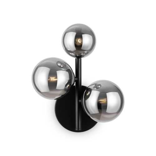 Lampa ścienna kinkiet Dallas MOD545WL-03B Maytoni G9x28W Metal/Szkło Czarny/Przydymiony