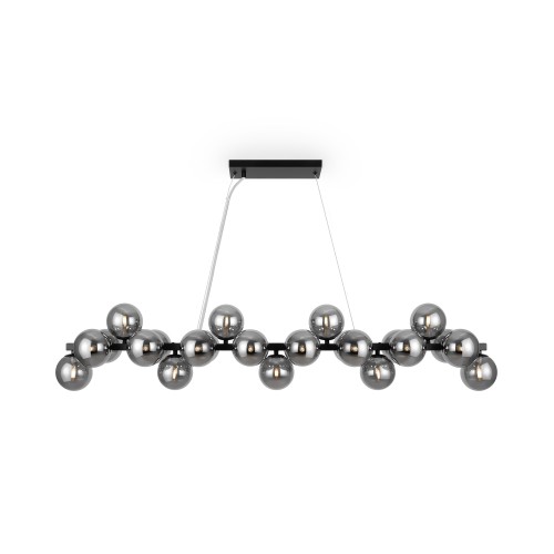 Lampa wisząca Dallas MOD547PL-25B Maytoni G9x28W Metal/Szkło Czarny/Przydymiony