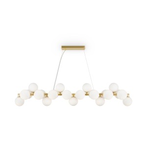 Lampa wisząca Dallas MOD547PL-25BS Maytoni G9x28W Metal/Szkło Złoto/Biały