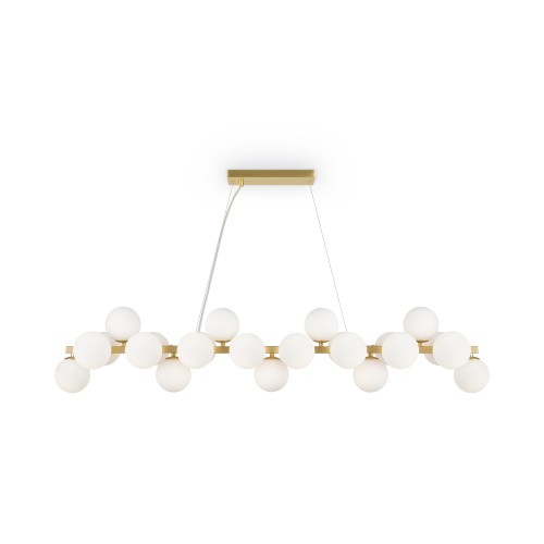 Lampa wisząca Dallas MOD547PL-25BS Maytoni G9x28W Metal/Szkło Złoto/Biały