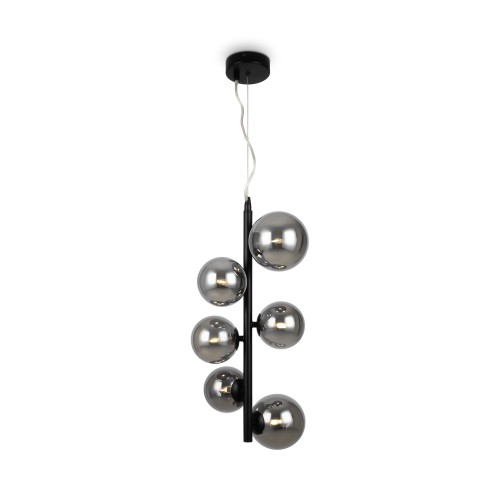 Lampa wisząca Dallas MOD545PL-06B Maytoni G9x28W Metal/Szkło Czarny/Przydymiony