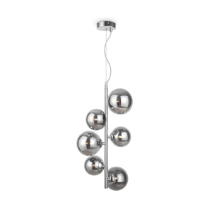 Lampa wisząca Dallas MOD545PL-06CH Maytoni G9x28W Metal/Szkło Chrom/Przydymiony