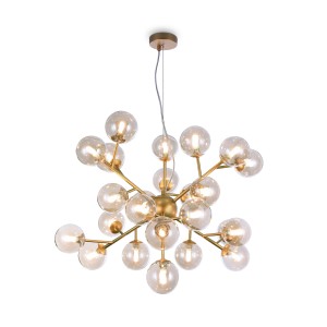 Lampa wisząca Dallas MOD545PL-24G Maytoni G9x28W Metal/Szkło Złoto/Bursztynowy
