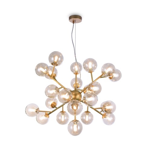 Lampa wisząca Dallas MOD545PL-24G Maytoni G9x28W Metal/Szkło Złoto/Bursztynowy