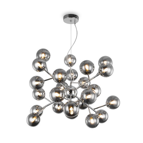Lampa wisząca Dallas MOD545PL-24CH Maytoni G9x28W Metal/Szkło Chrom/Przydymiony