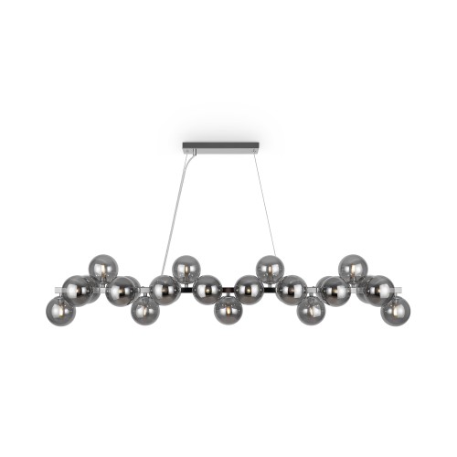 Lampa wisząca Dallas MOD547PL-25CH Maytoni G9x28W Metal/Szkło Chrom/Przydymiony