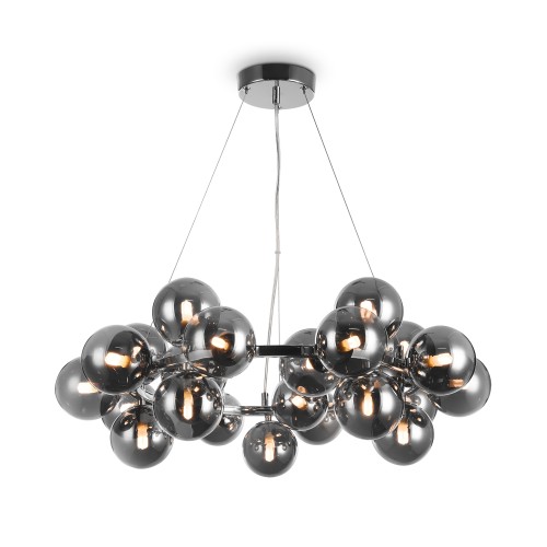 Lampa wisząca Dallas MOD548PL-25CH Maytoni G9x28W Metal/Szkło Chrom/Przydymiony