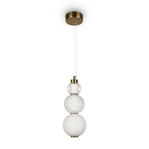 Lampa wisząca Collar P069PL-L16G3K Maytoni LEDx16W Metal/Szkło Złoto/Przezroczyste i białe