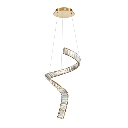 Lampa wisząca Krone P097PL-L48BS3K Maytoni LEDx48W Metal/Kryształ Mosiądz/Przezroczysty
