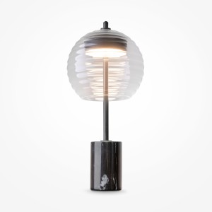 Lampa stojąca stołowa Mystic P060TL-L12BK Maytoni LEDx8W Metal/Szkło Czarny/Przezroczysty