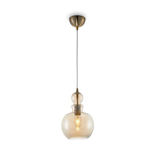 Lampa wisząca Tone P003PL-01BZ Maytoni E27x60W Metal/Szkło Brąz/Bursztynowy