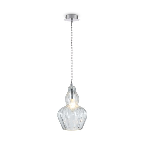 Lampa wisząca Eustoma MOD238-PL-01-TR Maytoni E14x40W Metal/Szkło Nikiel/Przezroczysty