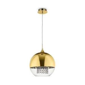 Lampa wisząca Fermi P140-PL-170-1-G Maytoni E27x60W Metal/Szkło i metal Złoto/Przezroczysty