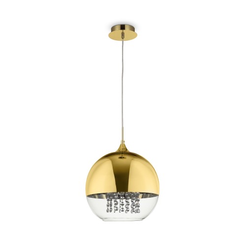Lampa wisząca Fermi P140-PL-170-1-G Maytoni E27x60W Metal/Szkło i metal Złoto/Przezroczysty