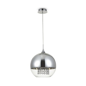 Lampa wisząca Fermi P140-PL-170-1-N Maytoni E27x60W Metal/Szkło i metal Nikiel/Przezroczysty