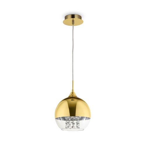 Lampa wisząca Fermi P140-PL-110-1-G Maytoni E27x60W Metal/Szkło i metal Złoto/Przezroczysty