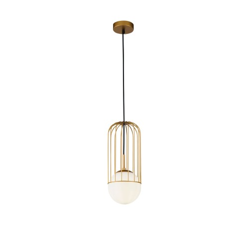 Lampa wisząca Telford P362PL-01G Maytoni E27x60W Metal/Szkło Złoto/Biały
