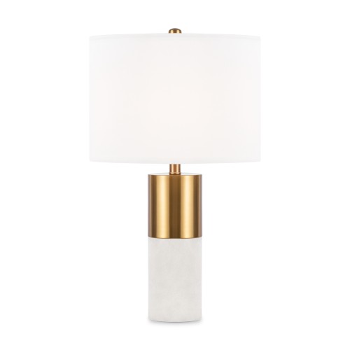 Lampa stojąca stołowa Bianco Z030TL-01BS Maytoni E27x60W Metalu i Alabastru/Bawełna Mosiądz/Biały