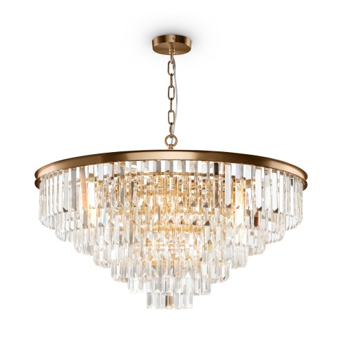 Lampa wisząca Revero MOD085PL-16BS Maytoni E14x40W Metal/Kryształ Mosiądz/Przezroczysty