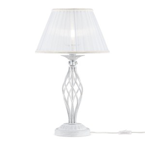 Lampa stojąca stołowa Grace ARM247-00-G Maytoni E14x40W Metal/Organza Biały/Biały