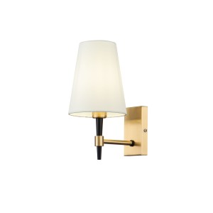 Lampa ścienna kinkiet Zaragoza H001WL-01BS Maytoni E14x40W Metal/Tkanina Mosiądz/Biały