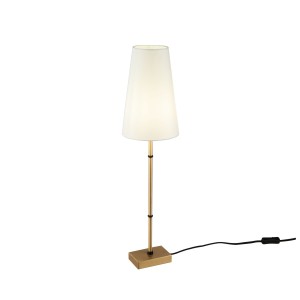 Lampa stojąca stołowa Zaragoza H001TL-01BS Maytoni E14x40W Metal/Tkanina Mosiądz/Biały