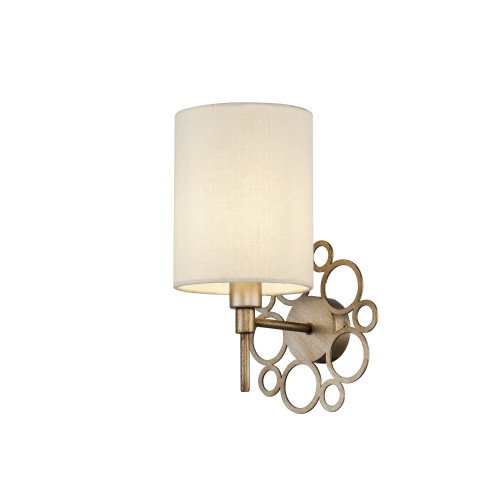 Lampa ścienna kinkiet Anna H007WL-01G Maytoni E14x40W Metal/Tkanina na PCV Złoto/Kremowy