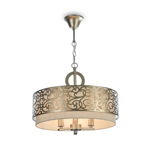 Lampa wisząca Venera H260-03-N Maytoni E14x40W Metal/Bawełna Mosiądz/Beżowy