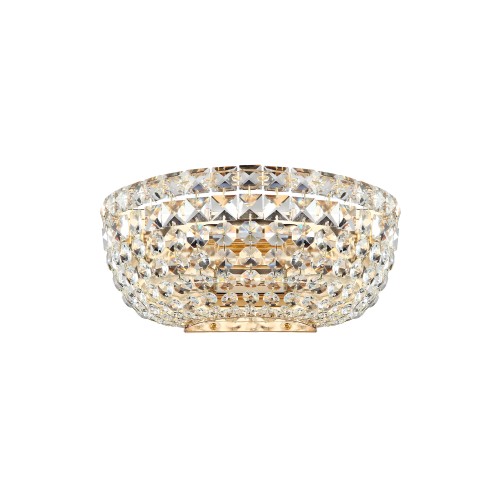 Lampa ścienna kinkiet Basfor DIA100-WL-02-G Maytoni E14x60W Metal/Kryształ Złoto/Przezroczysty