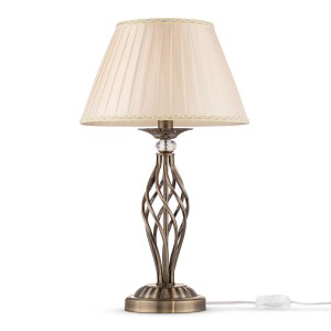Lampa stojąca stołowa Grace RC247-TL-01-R Maytoni E14x40W Metal/Organza Brąz/Beżowy