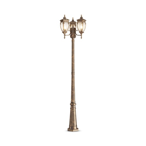 Lampa zewnętrzna Słupek oświetleniowy  Fleur O414FL-03GB Maytoni E27x60W Aluminium/ Czerń ze złotem/