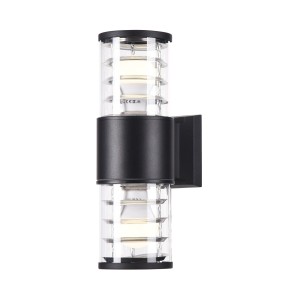 Lampa ścienna kinkiet Bronx O576WL-02B Maytoni E27x60W Aluminium/ Czarny/