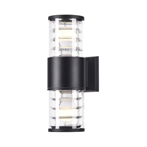 Lampa ścienna kinkiet Bronx O576WL-02B Maytoni E27x60W Aluminium/ Czarny/